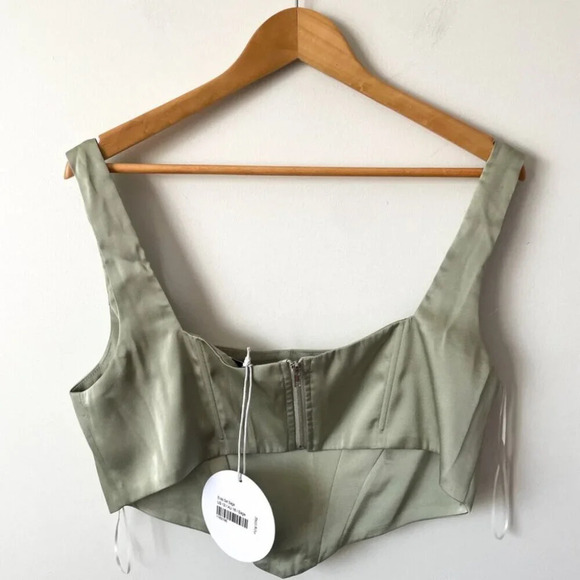 Princess Polly Elias Corset Set NWT Sage Green Size 12 - Picture 6 of 14